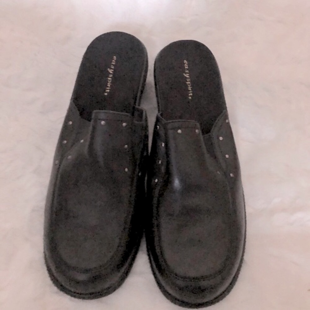 Easy Spirit Chicadees Leather Slides Clogs NWOT 10W